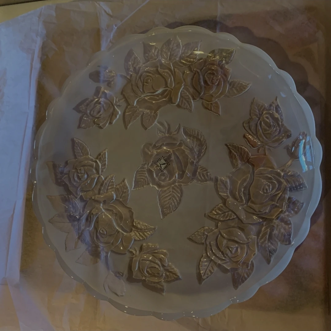 Rose Parade Glass Serving Platter - photo 2