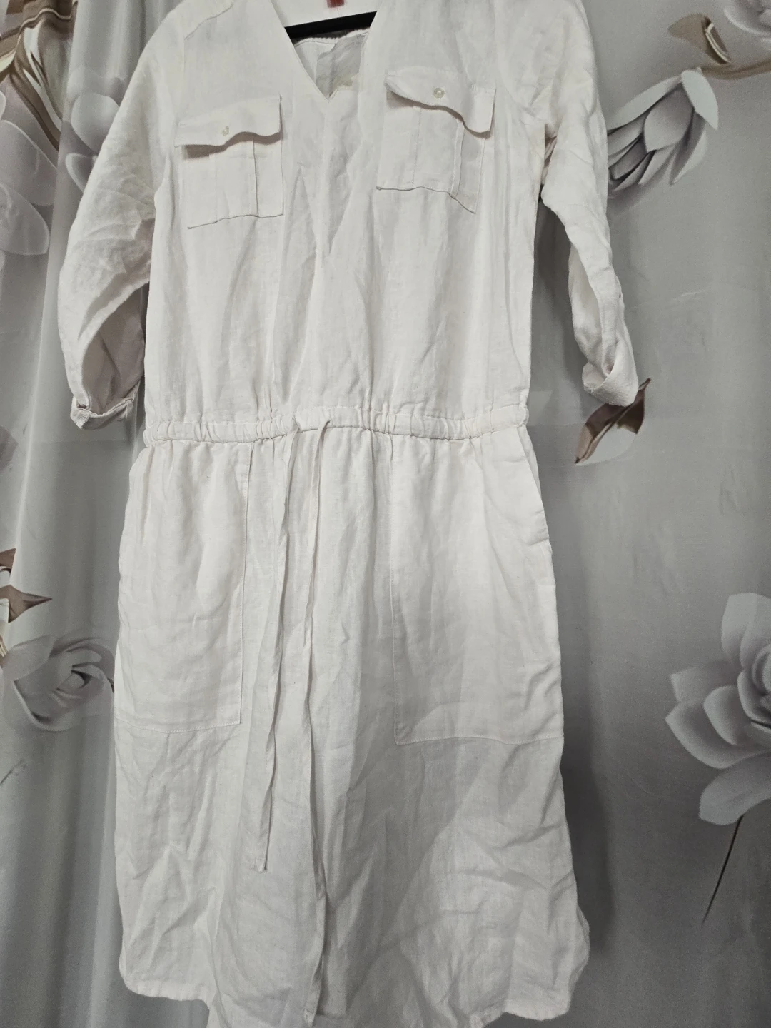 NEW Joe Fresh White Linen-Blend Dress - photo 3
