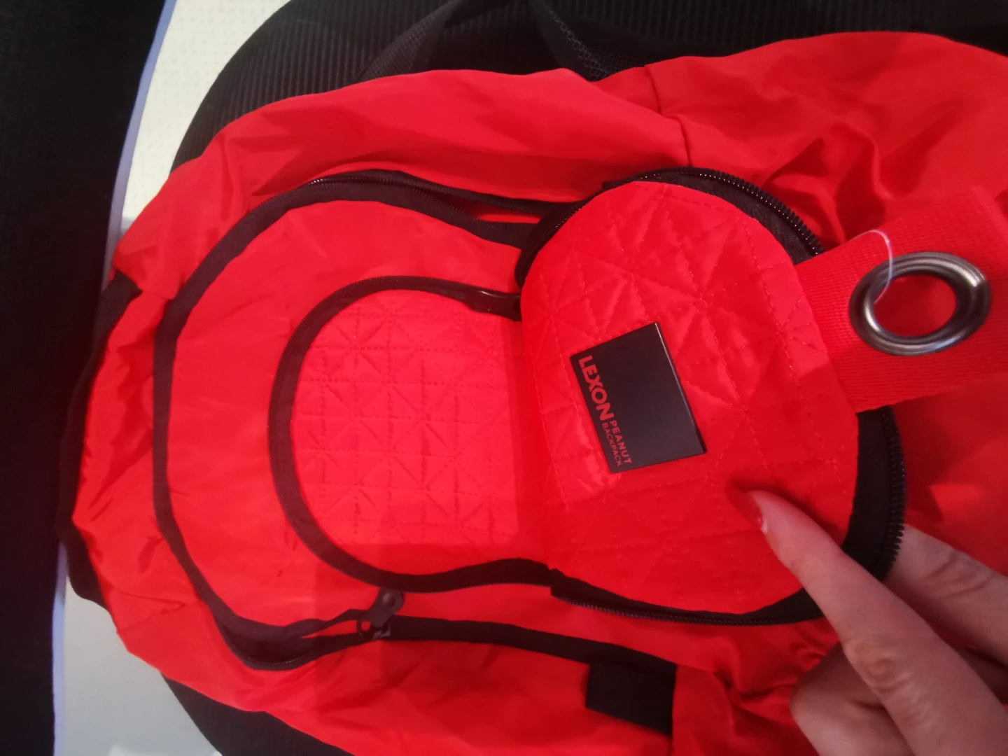 Lexon Peanut Foldable Backpack Red - photo 4