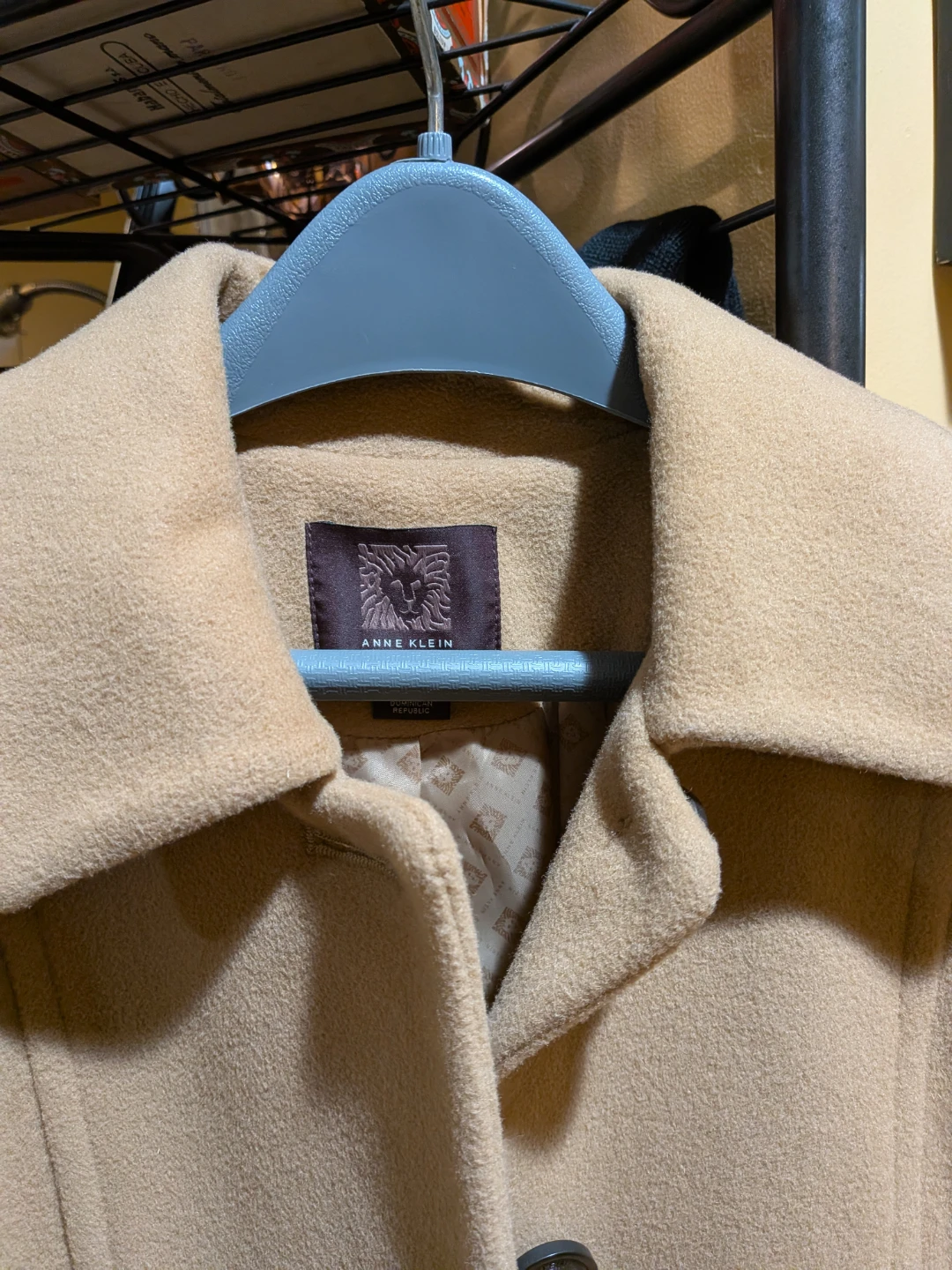 Beige Anne Klein wool coat for woman 2000s - photo 2