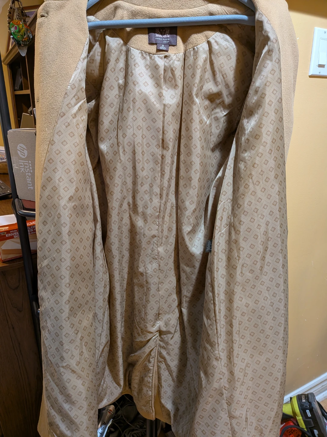 Beige Anne Klein wool coat for woman 2000s - photo 3