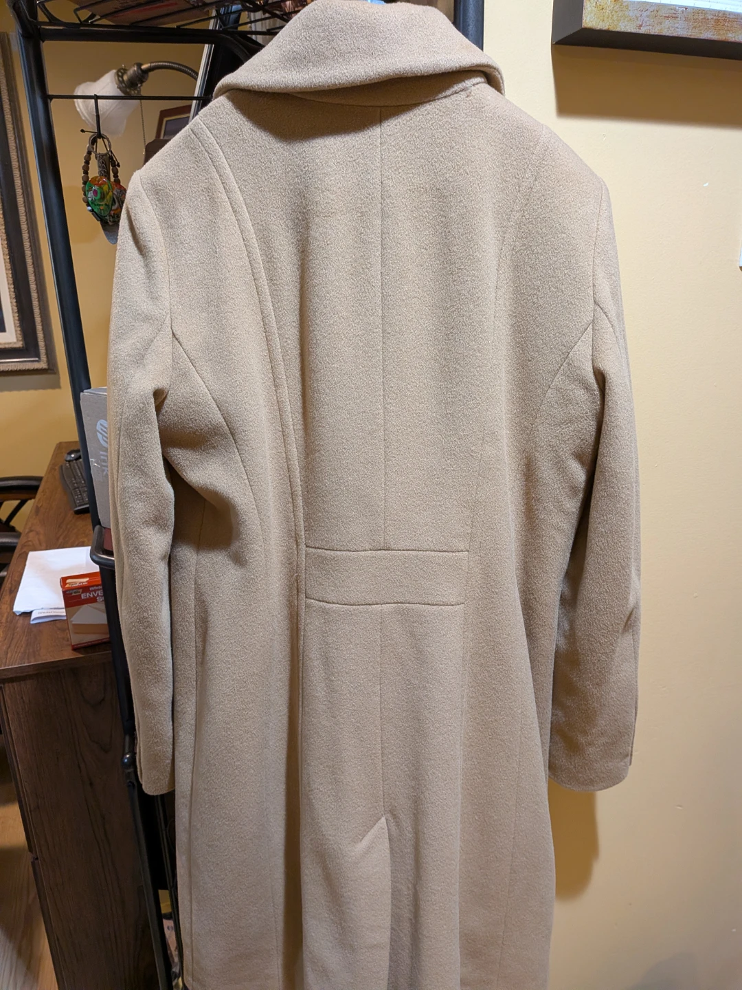 Beige Anne Klein wool coat for woman 2000s - photo 4