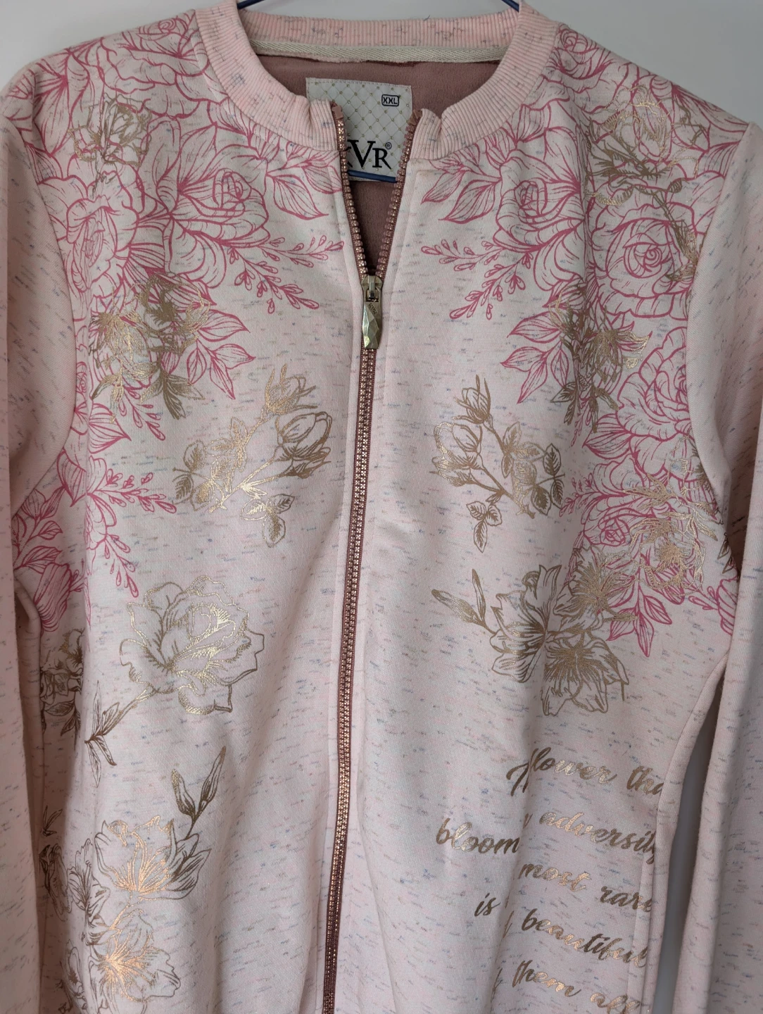 VR XXL Pink Floral Zip-Up Jacket - photo 2