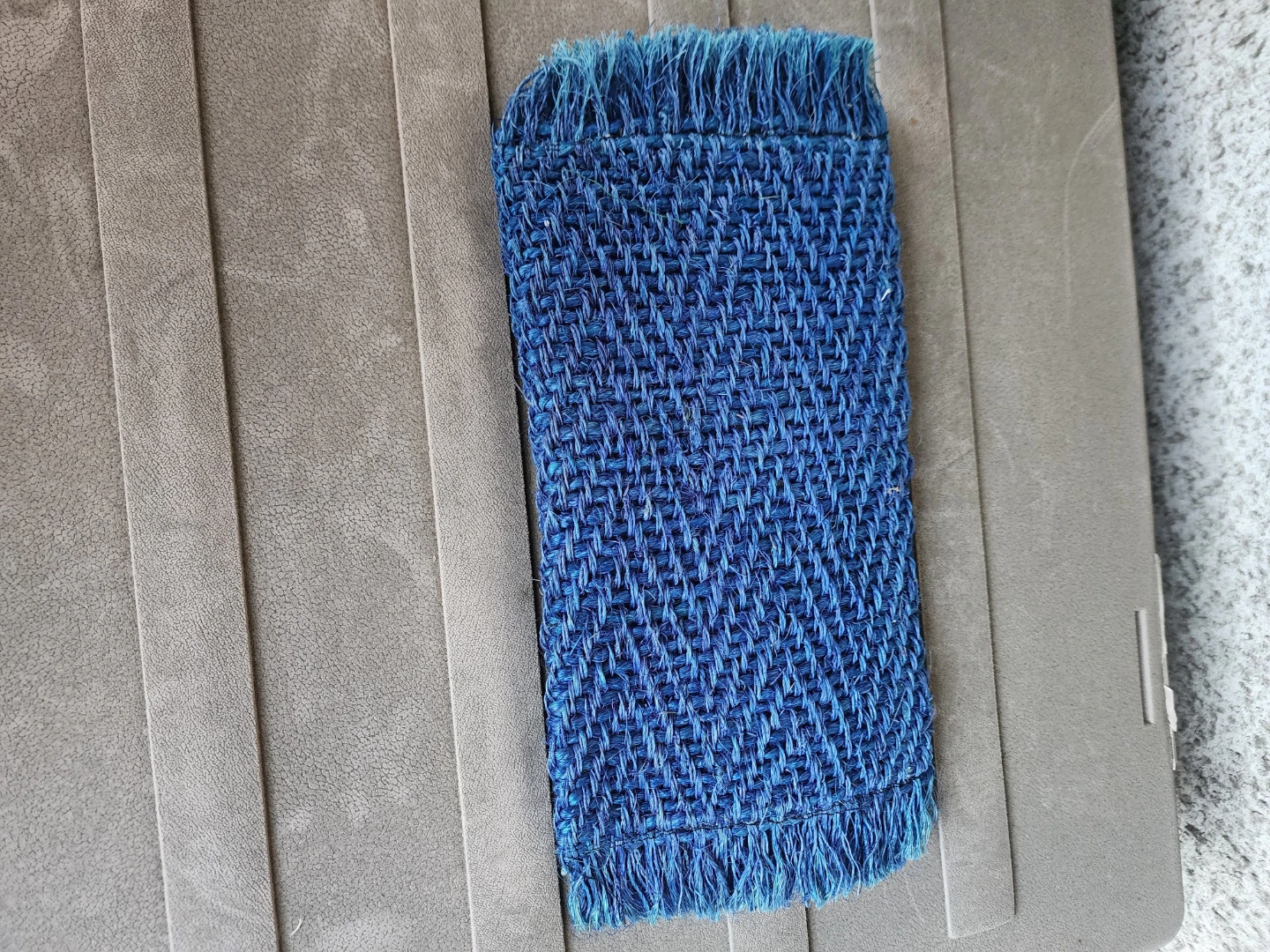 Blue Woven Clutch Bag with Metal Clasp - photo 2