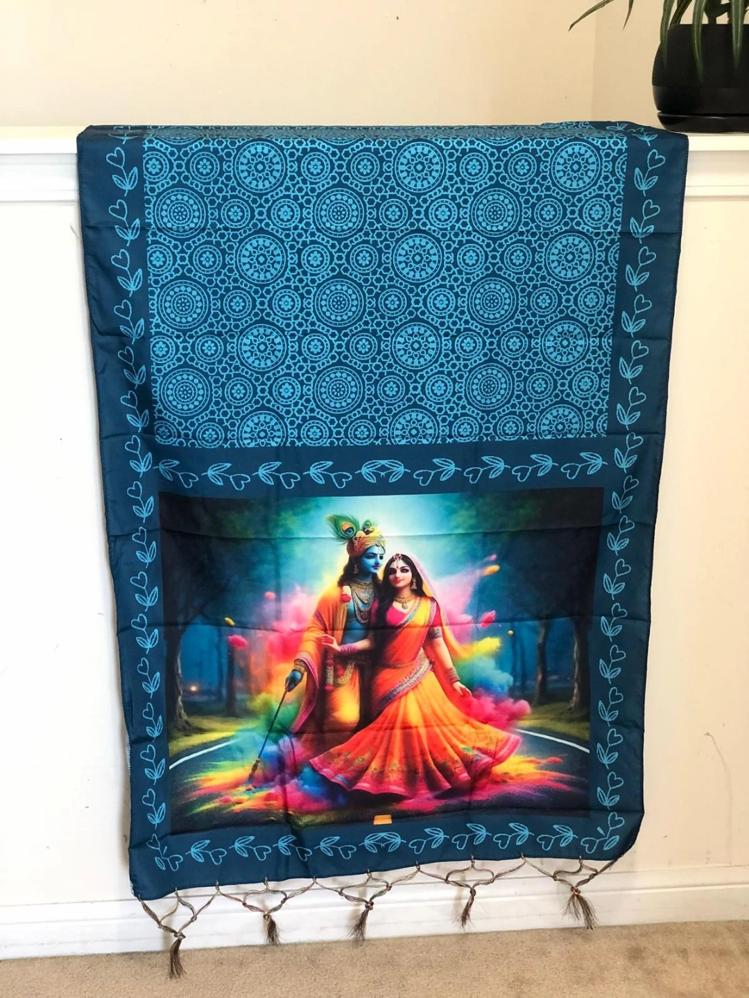 Radha Krishna print dupatta