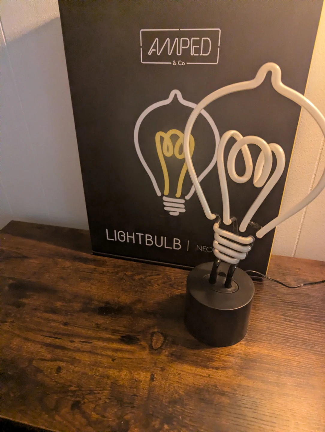 AMPED & Co. Lightbulb Neon Sign