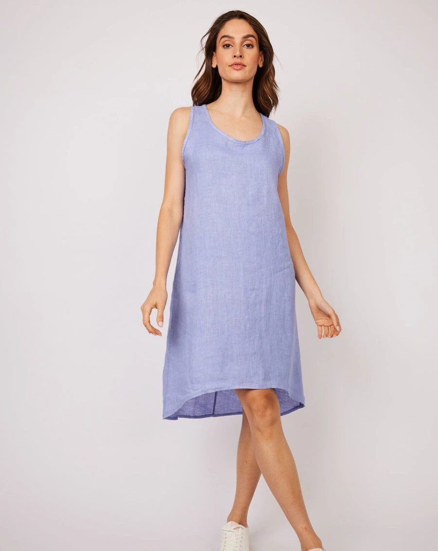 Pistache Black Linen Tunic Dress Made in Italy - photo 5