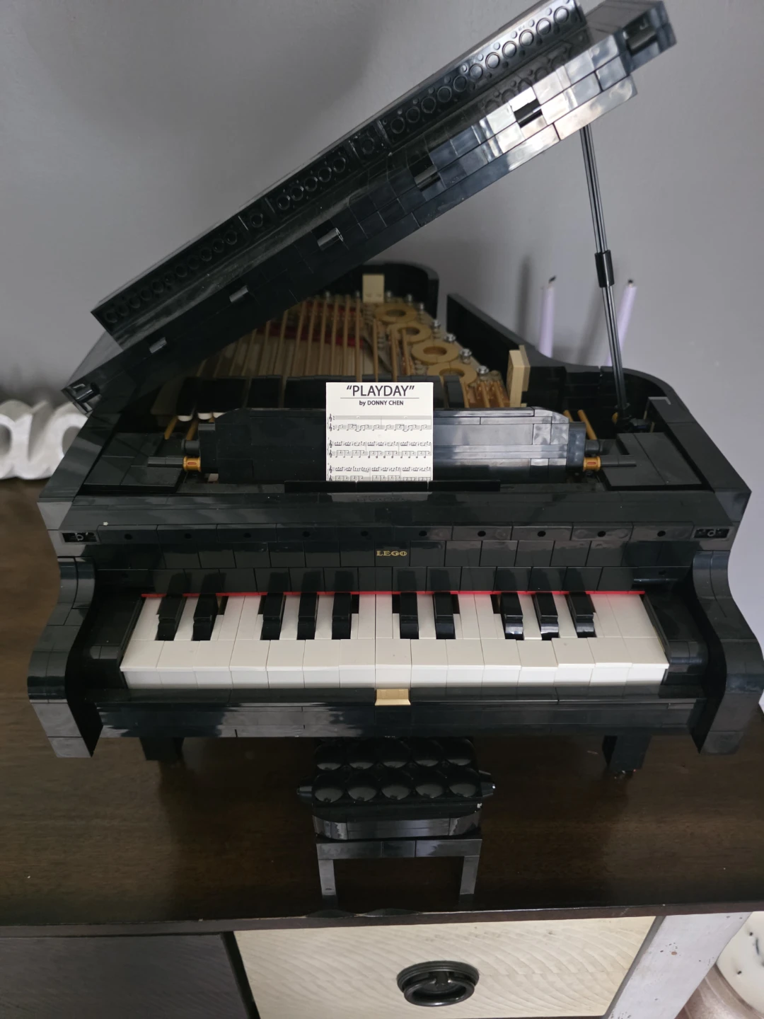 LEGO Grand Piano with Sheet Music
