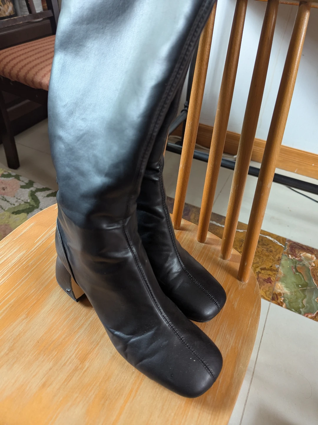 Knee high black boots - size 9 / 40 - photo 3