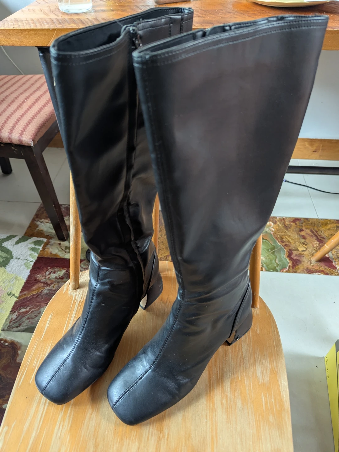 Knee high black boots - size 9 / 40 - photo 4
