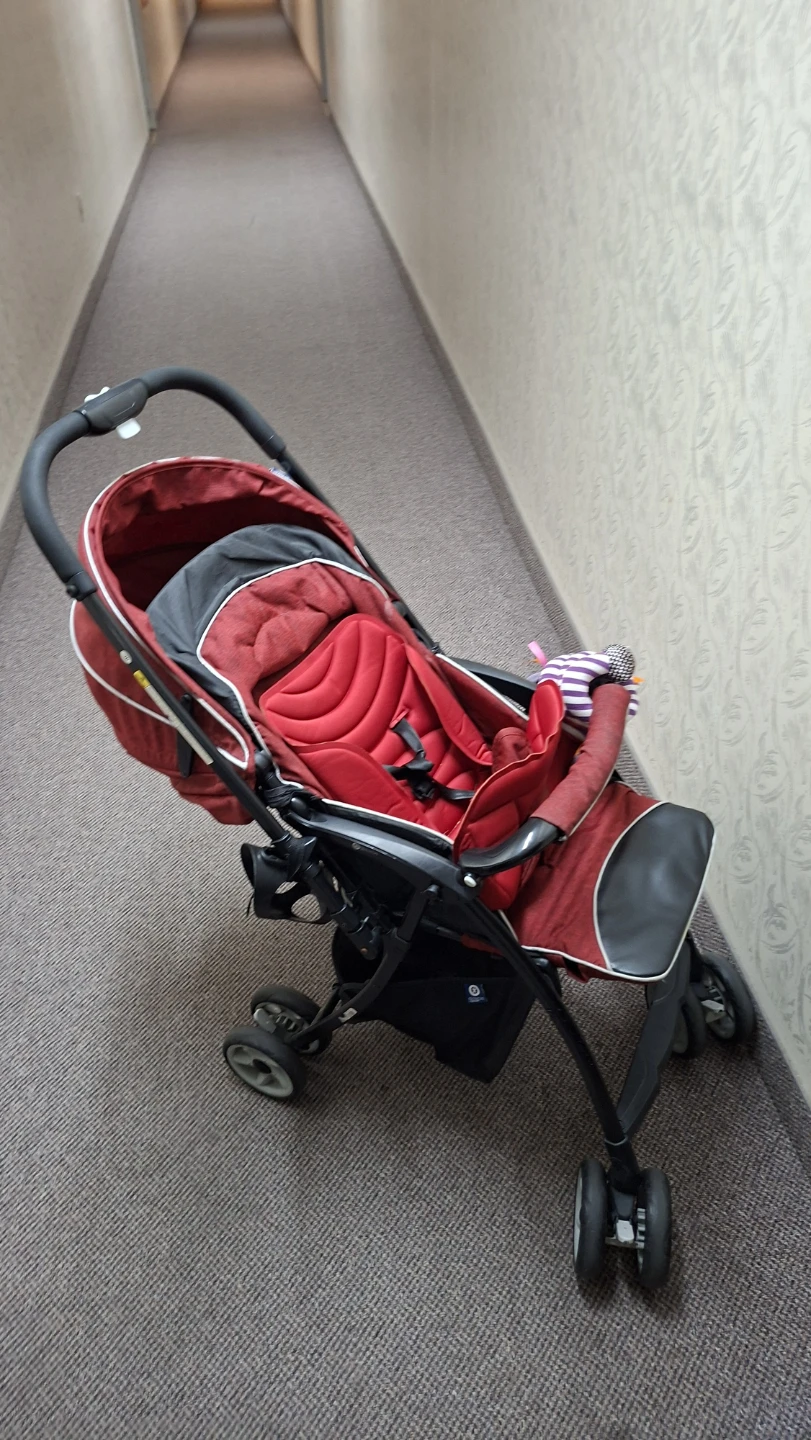 Red and Black Stroller