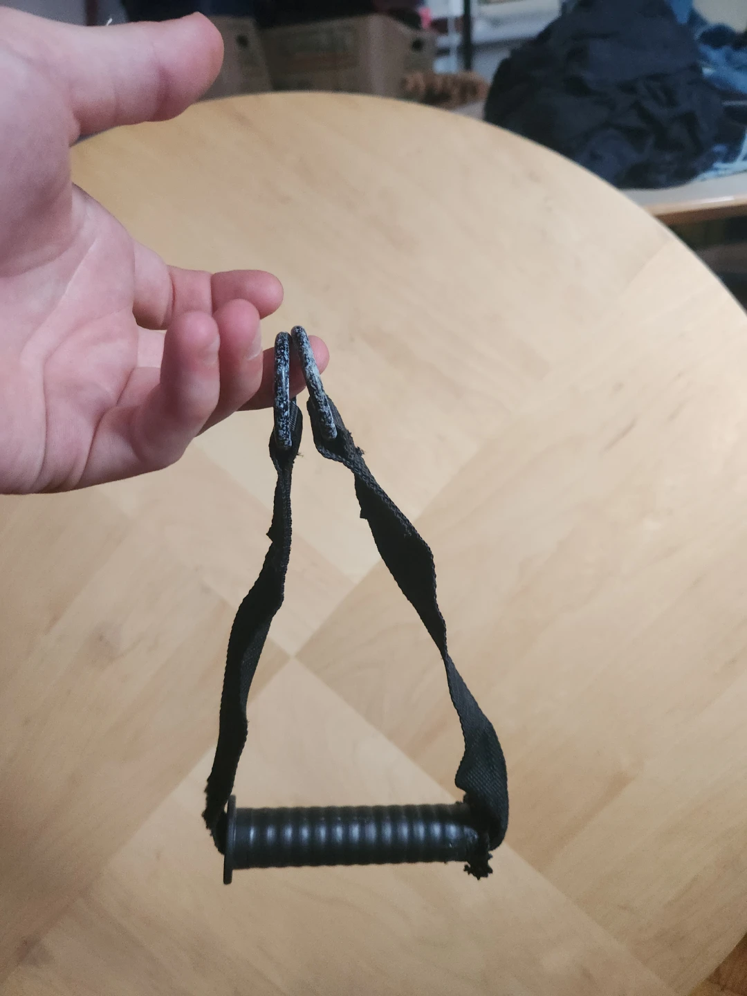 Black Resistance Band Handle