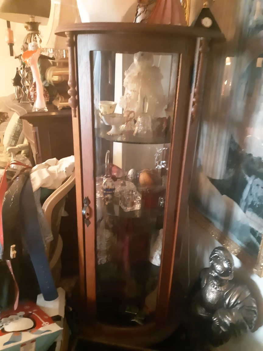 Wooden Display Cabinet with Glass Door