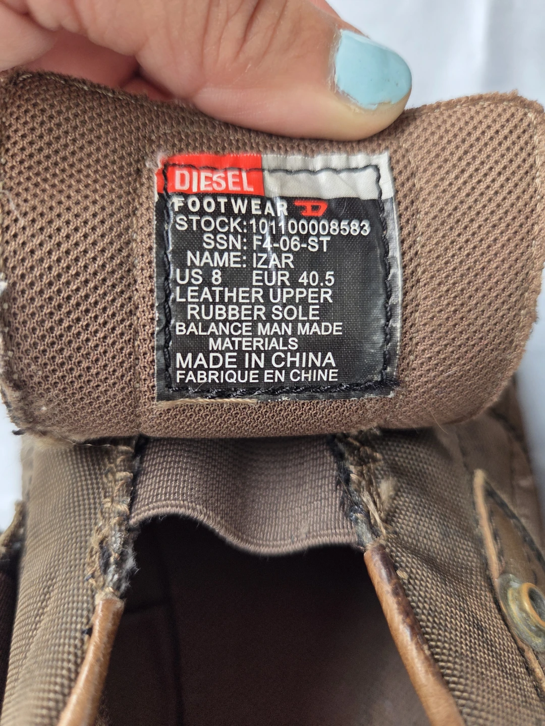 Diesel Izar Brown Leather Shoes - US 8 - photo 3