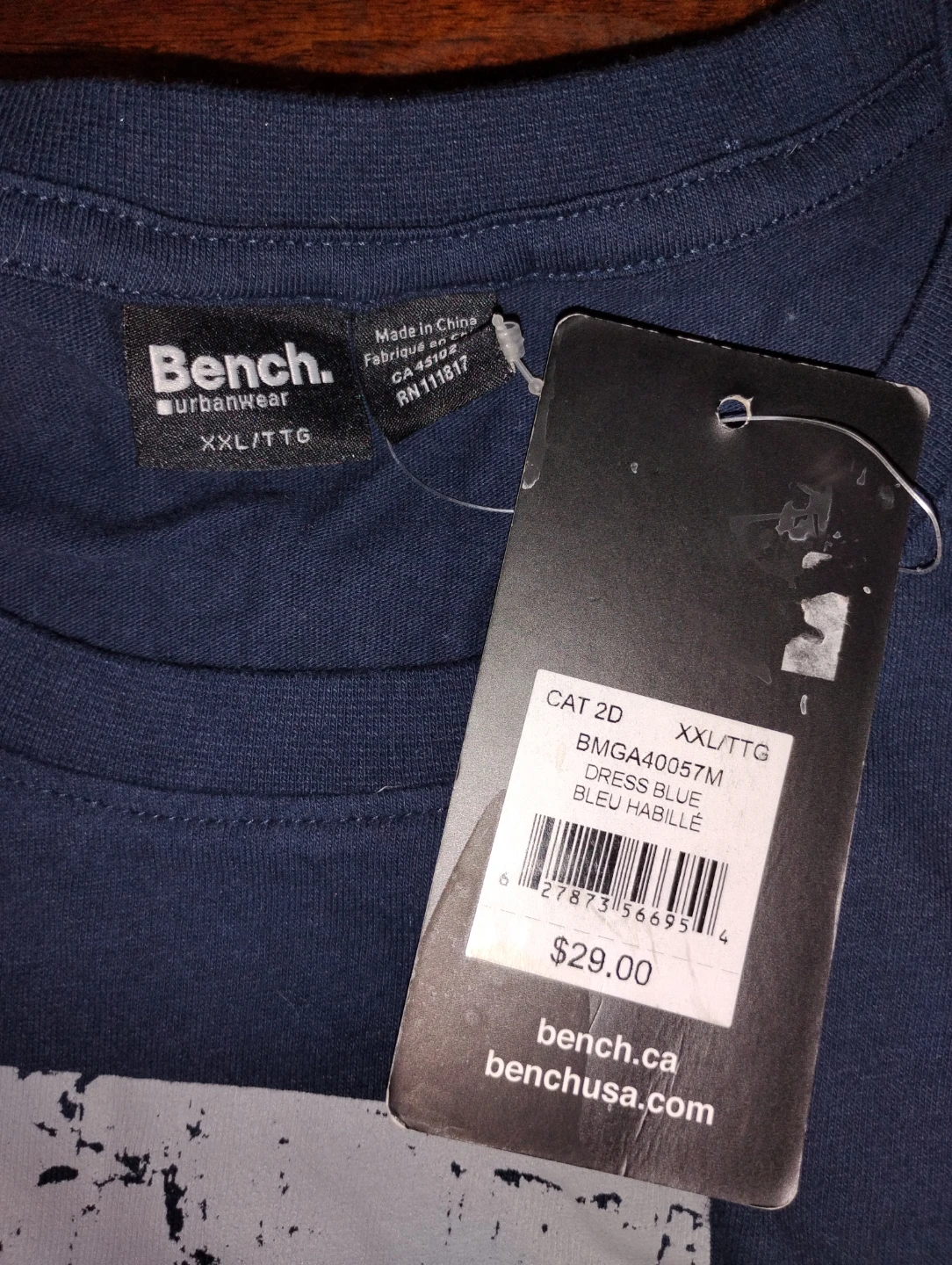 Bench. Urbanwear T-Shirt XXL/TTG Dress Blue - photo 2