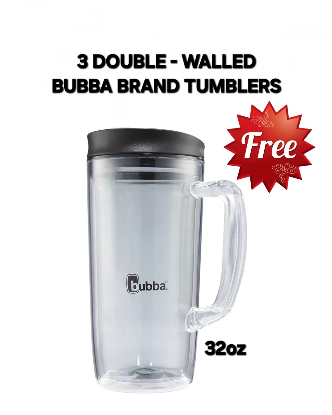 FREE 3 TUMBLERS