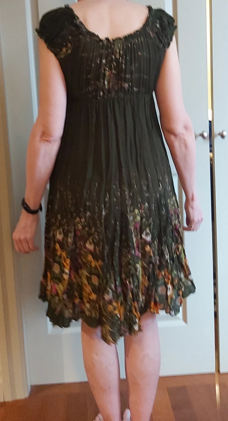 Women's Green Floral Print Dress - photo 2