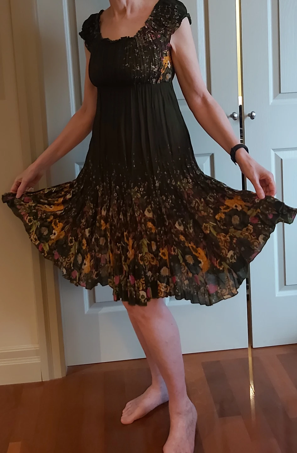 Women's Green Floral Print Dress