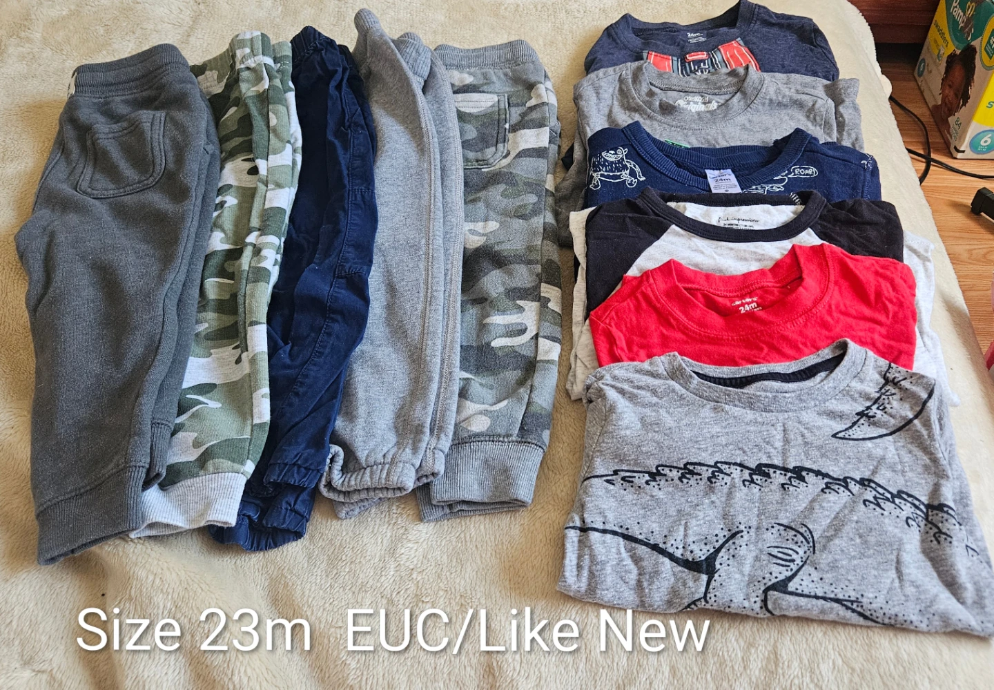 Boys Pants & Long Sleeve Shirts Lot Size 24m