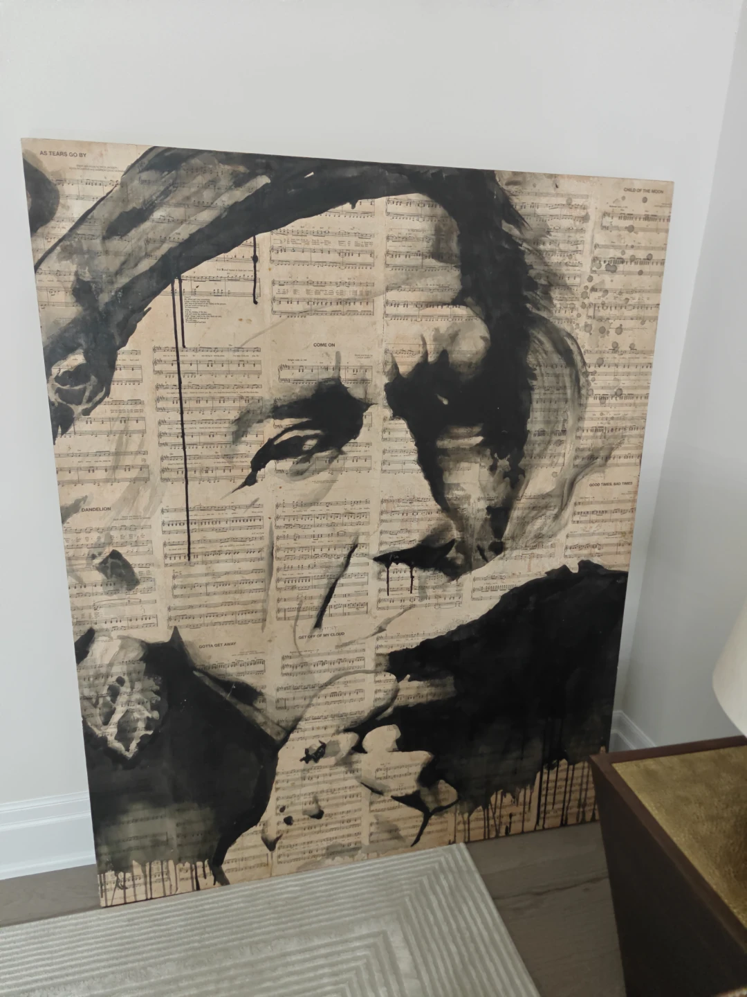Keith Richards Art, Self-Portrait on Wood