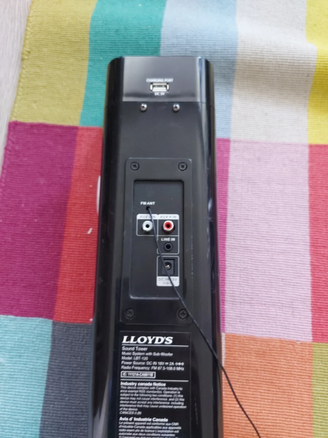 Lloyd's LBT-120 Sound Tower Music System - photo 2