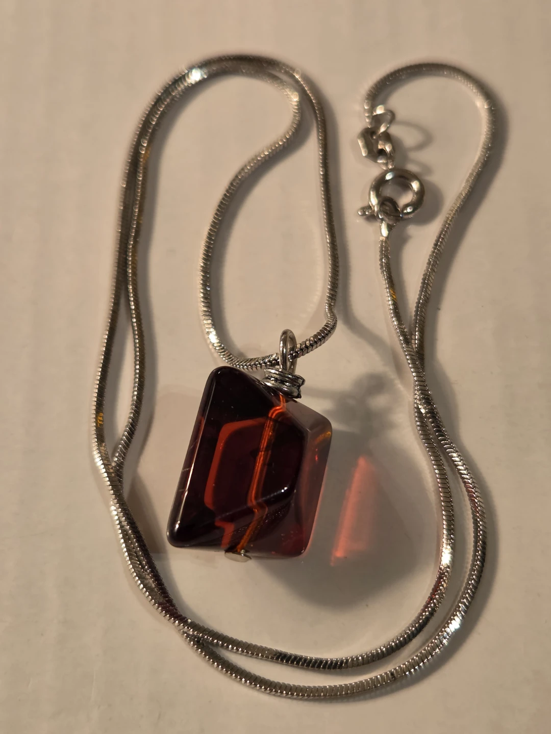 Red Gemstone Pendant Necklace