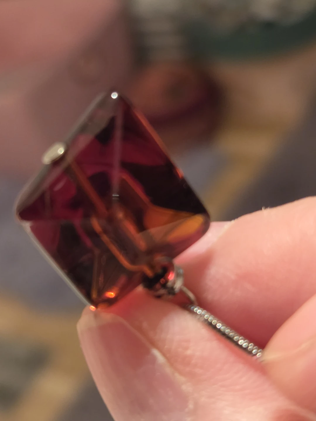 Red Gemstone Pendant Necklace - photo 5