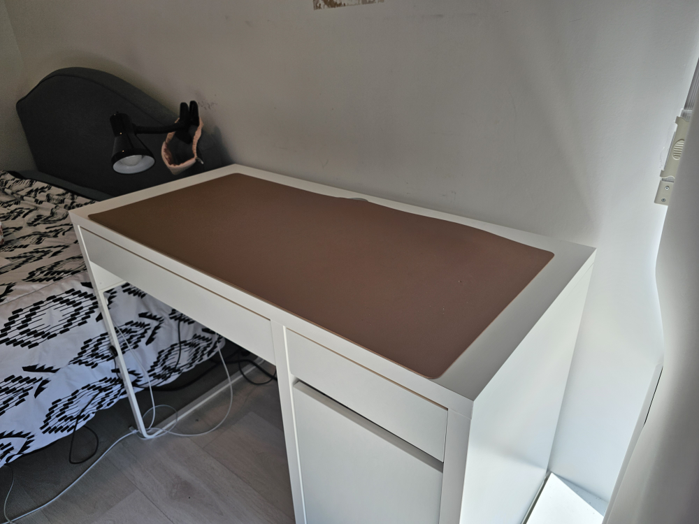 White Desk with Built-in Drawers