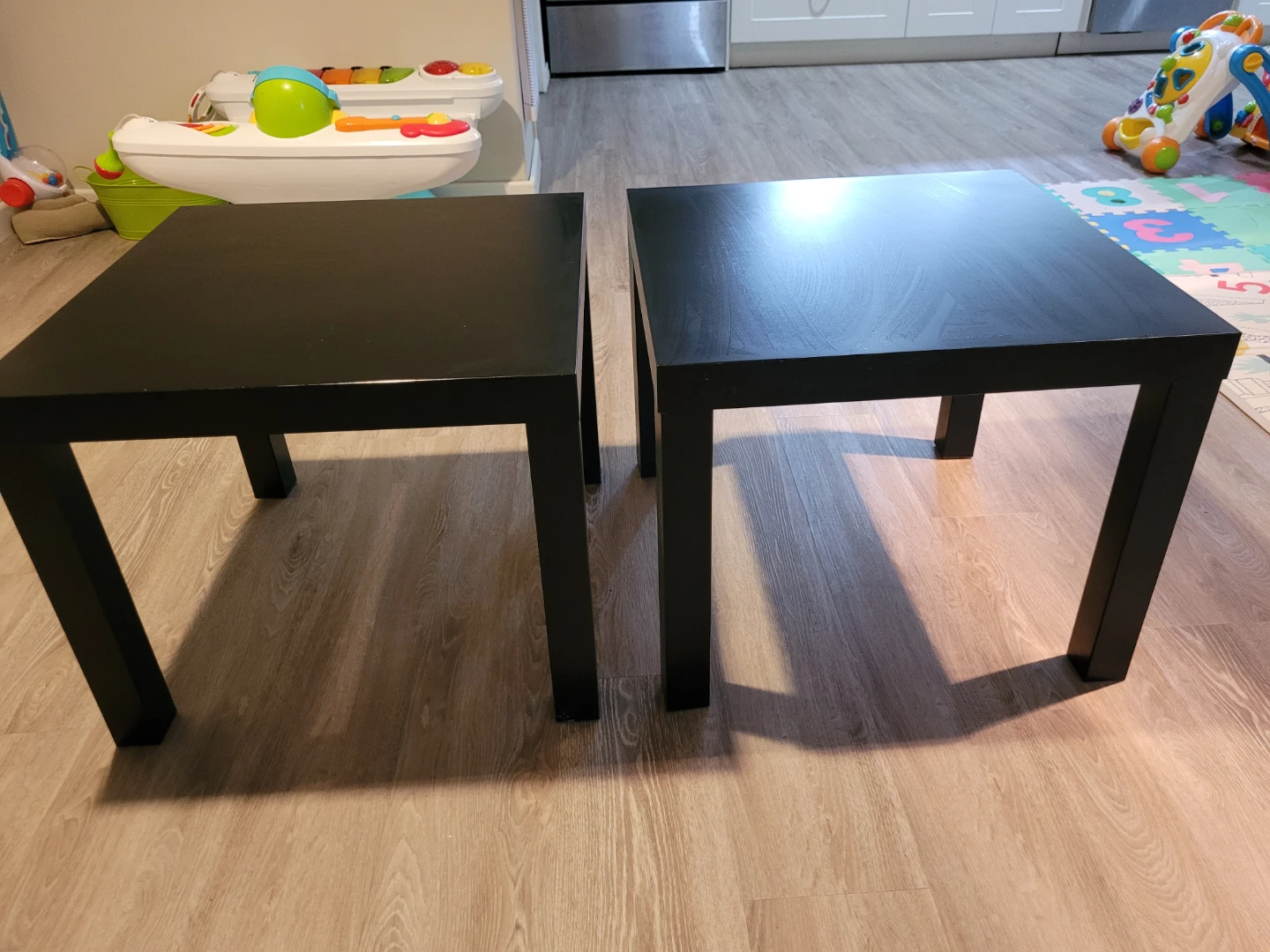 2x Black Side Tables