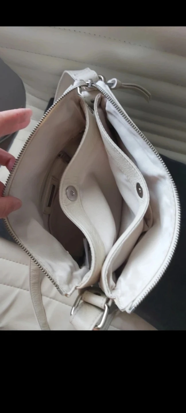 DANIER Leather Shoulder Bag - Cream - photo 2