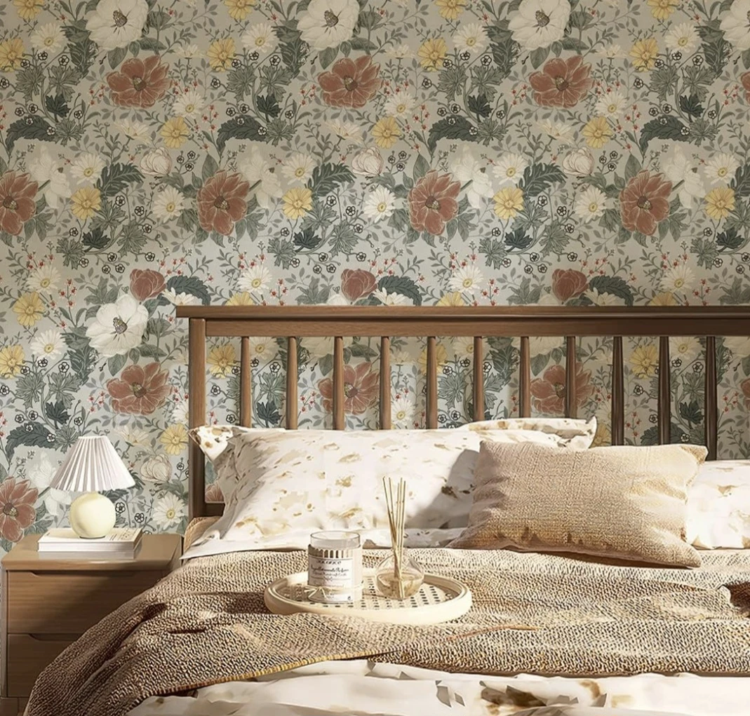 Vintage Floral Peel & Stick Wallpaper 17.7"×117" - photo 2