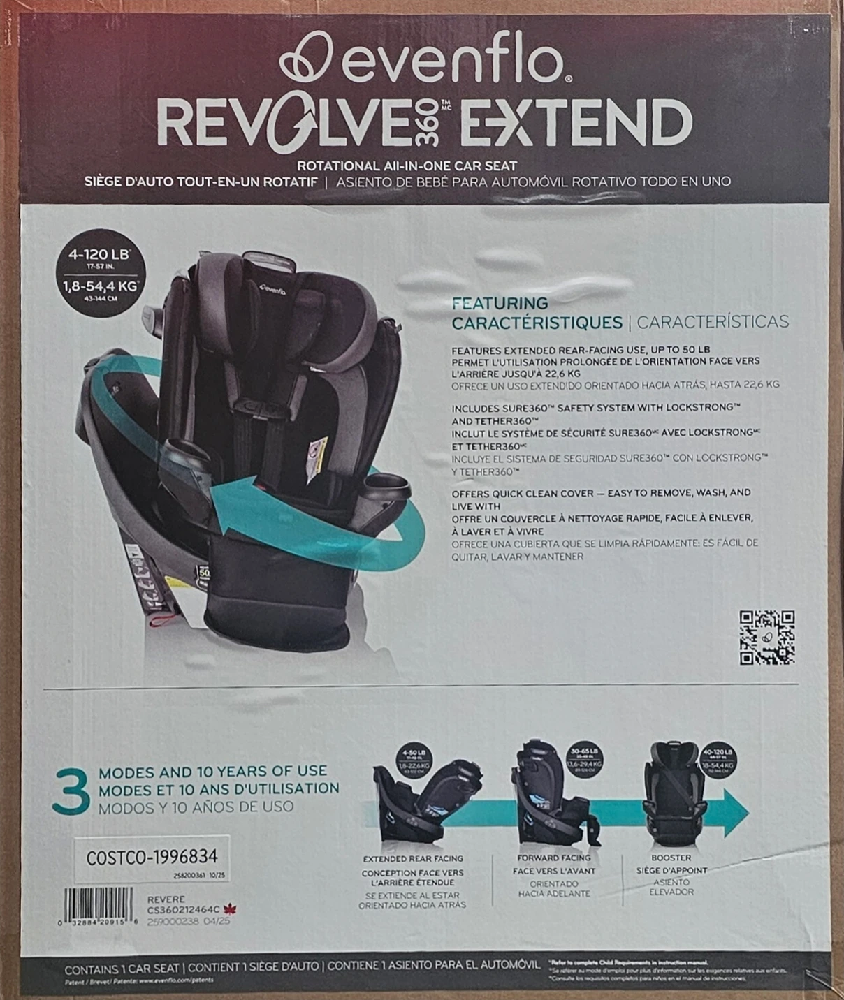 Evenflo Revolve Extend Rotational All-in-One Car Seat