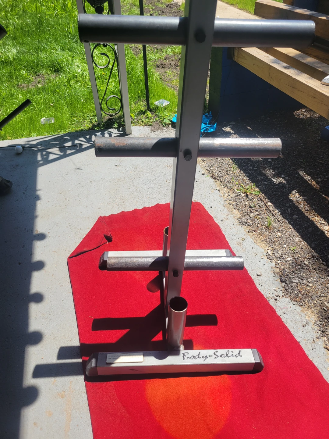BODY SOLID 2" HOLE BAR AND PLATE RACK. - photo 3