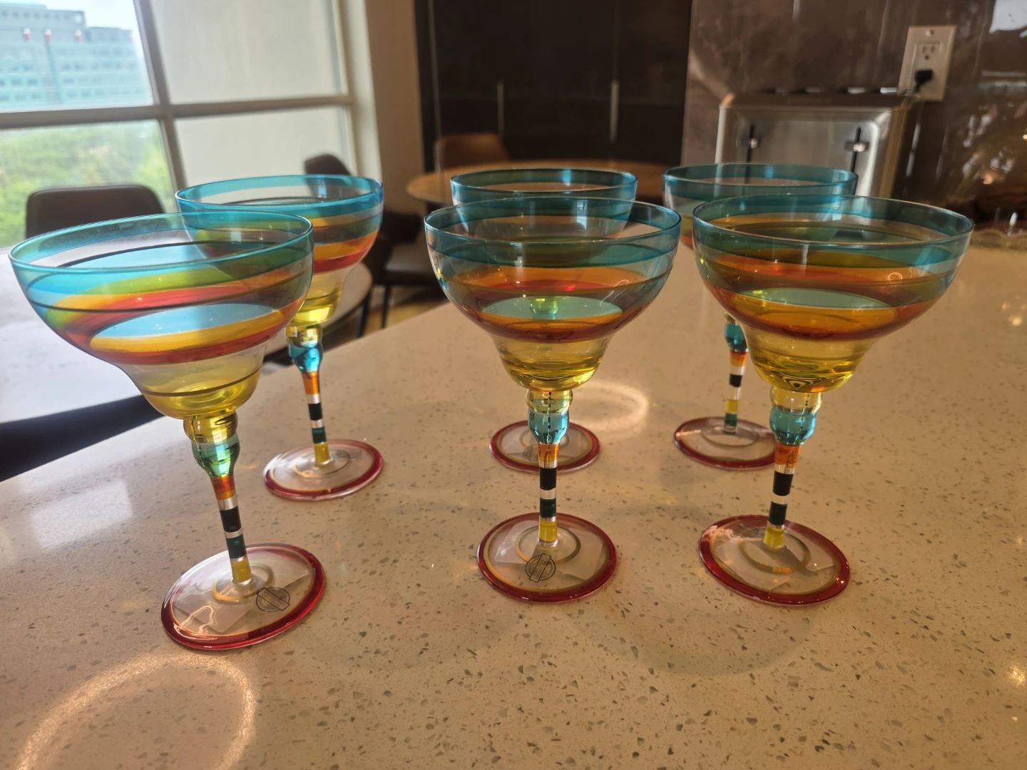 Set of 6 Margarita Glasses