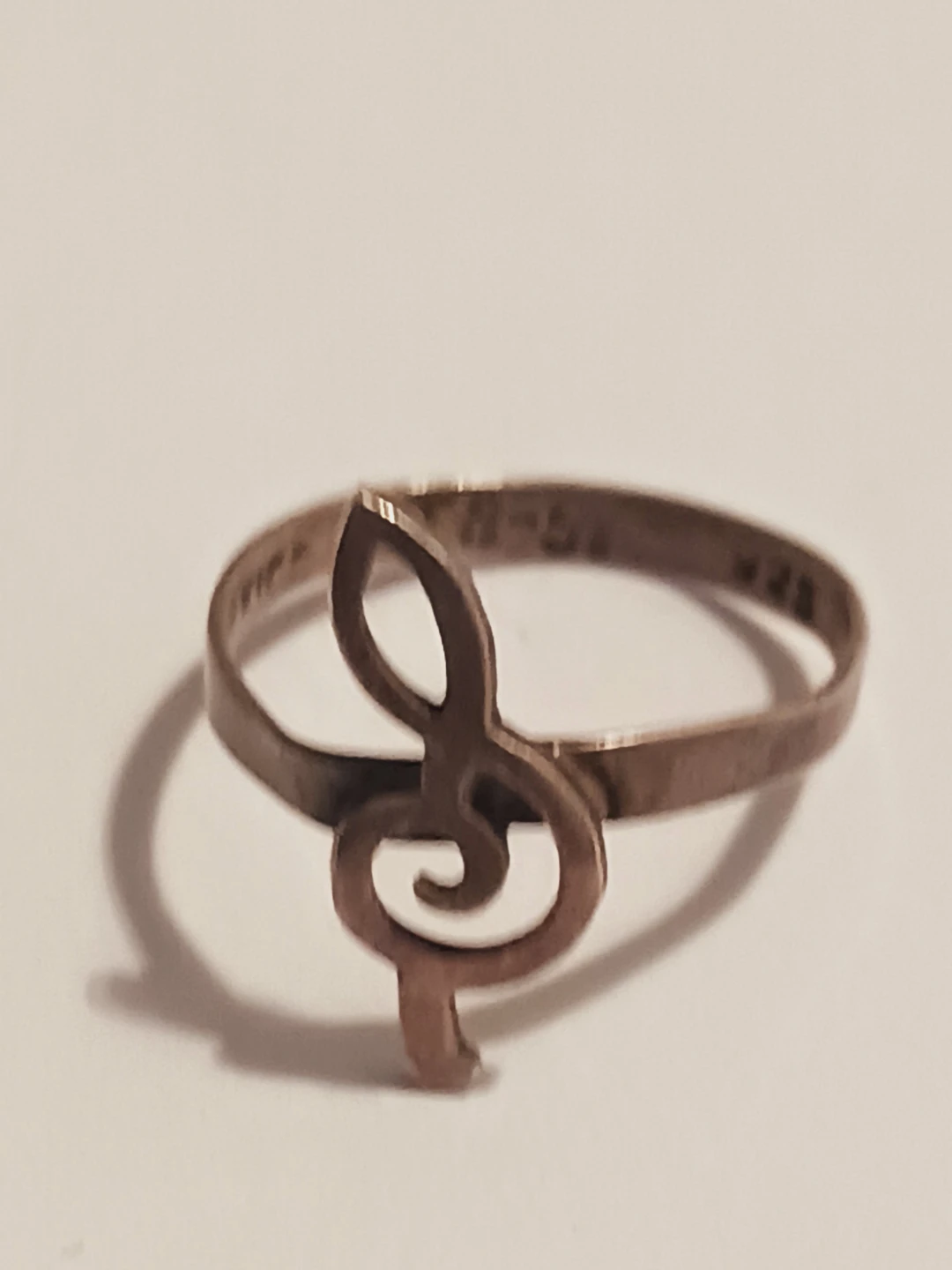 Sterling Silver 925 Treble Clef Ring. Size 7. - photo 4