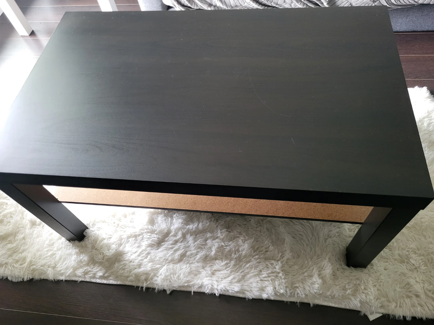 Ikea black coffee table with shelf - photo 2