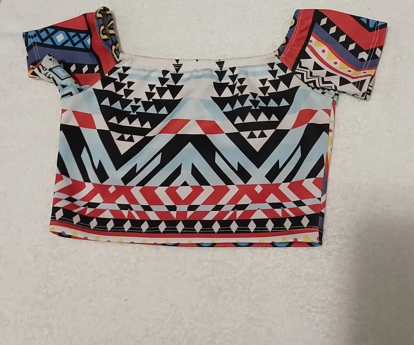 NEW Colourful Off-the-Shoulder Crop Top - photo 3