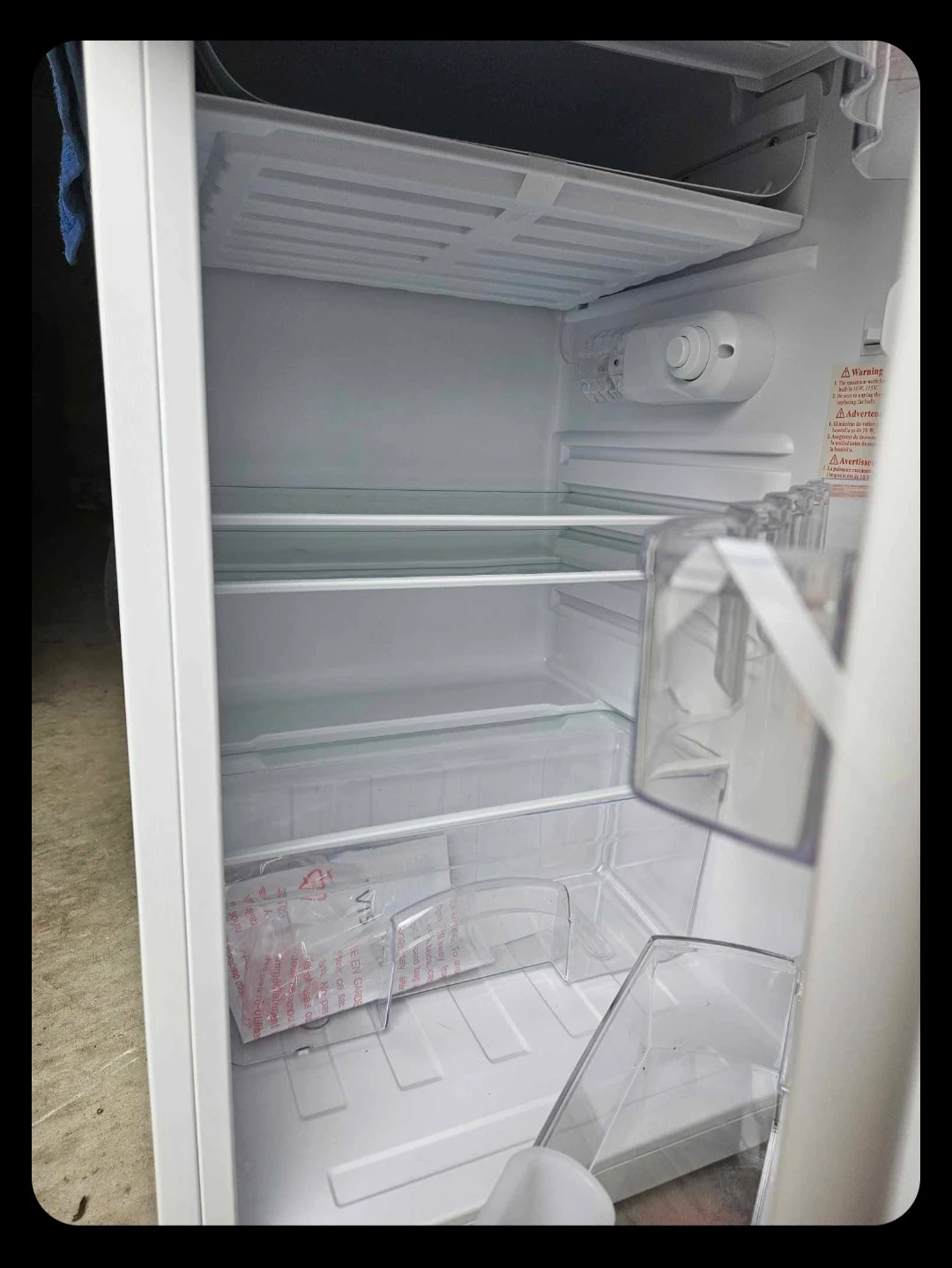 White Compact Refrigerator