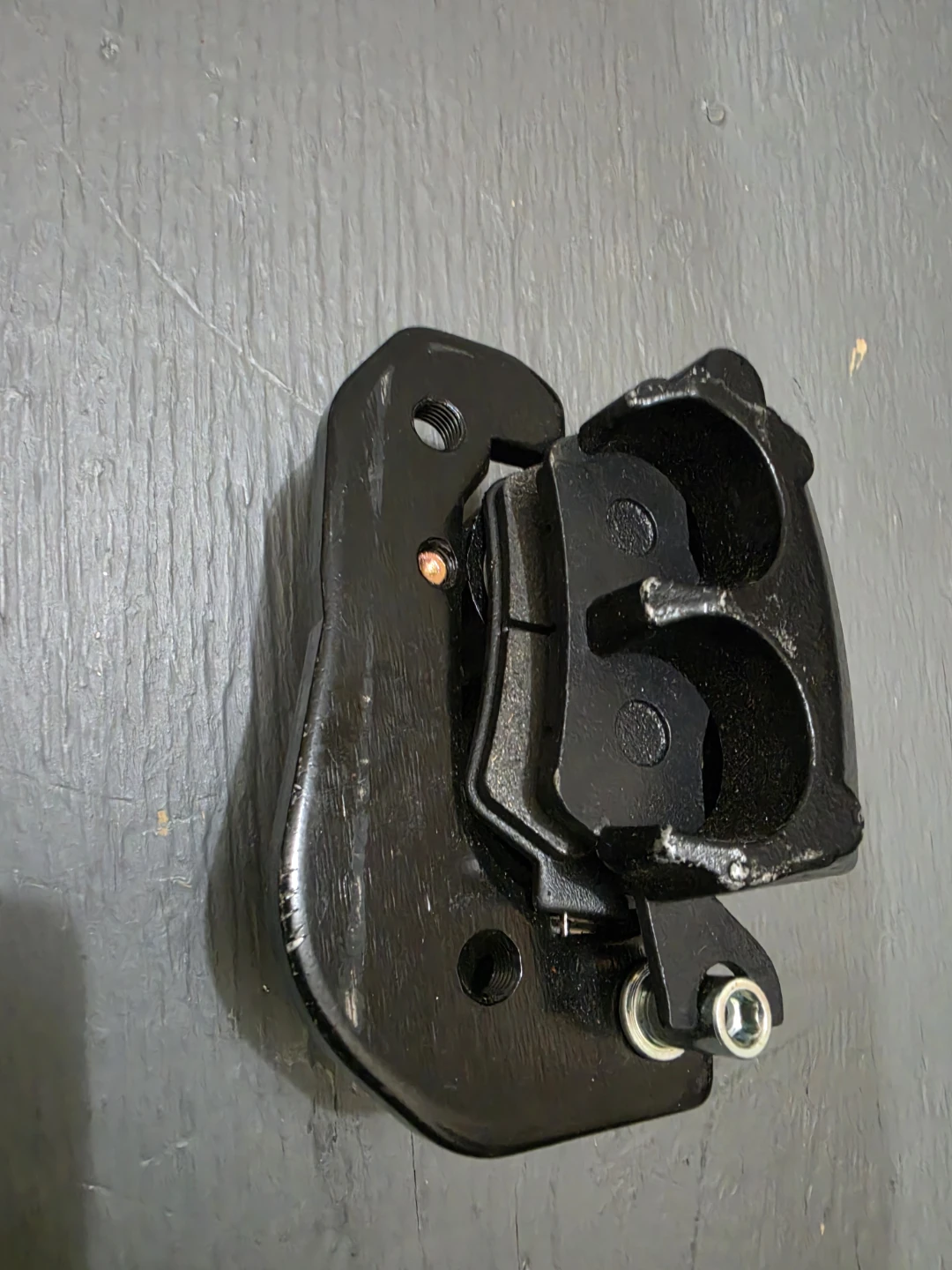 Black Motorcycle Brake Caliper