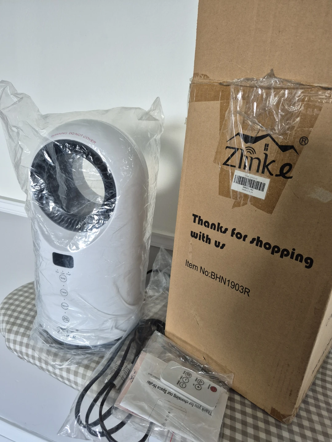 Zlinke White Space Heater/Cooling Fan with Remote - photo 3