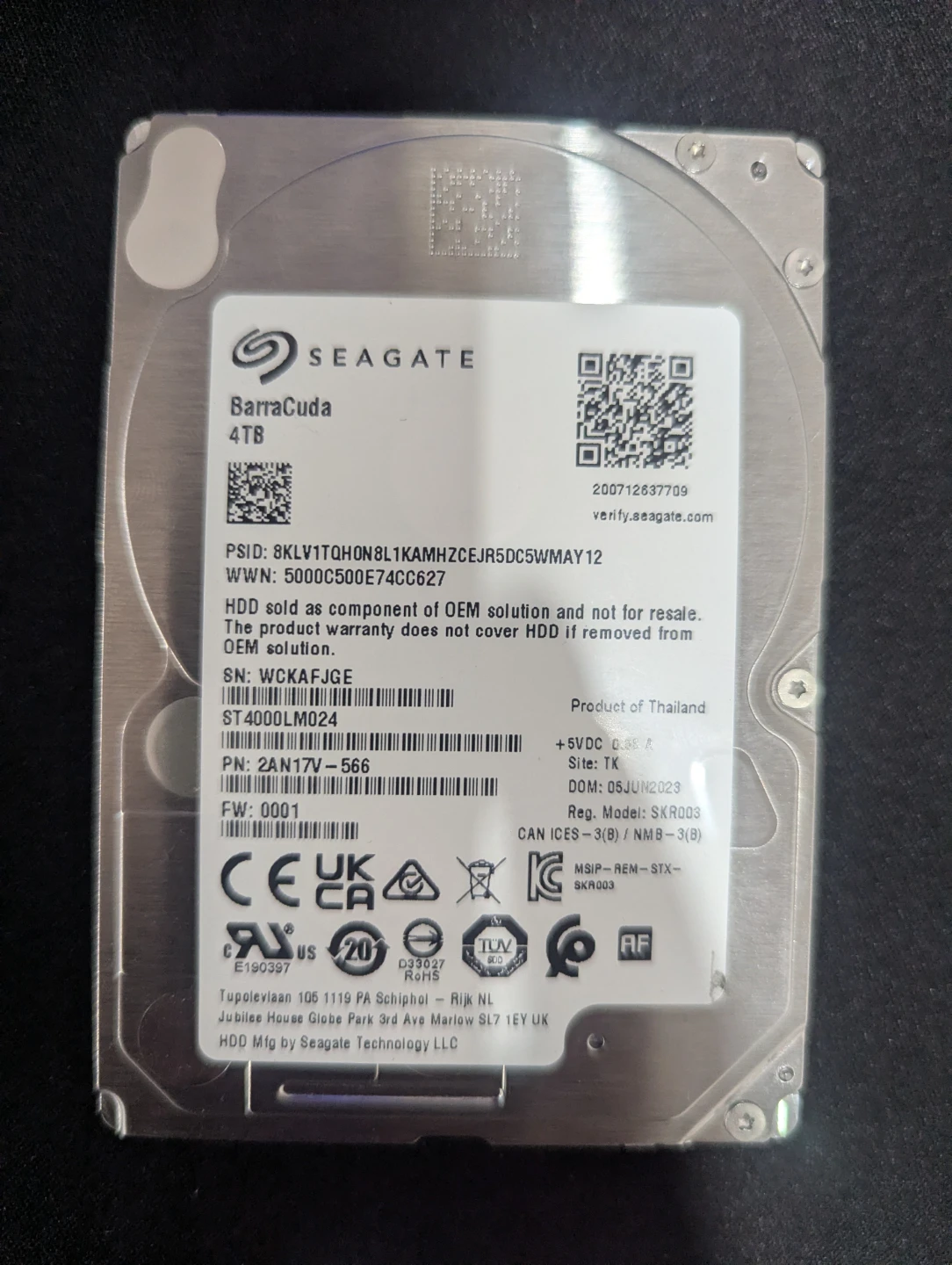 Seagate Barracuda 4TB Hard Drive (BROKEN /// FOR PARTS ONLY!!!)