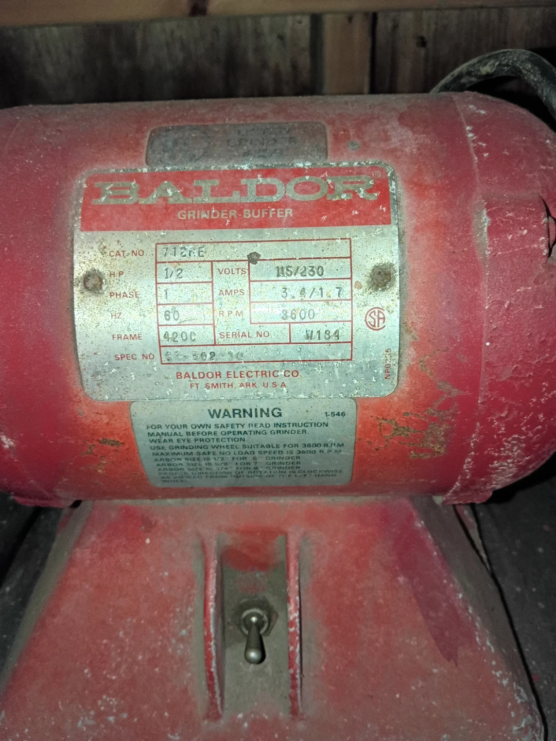 Baldor bench grinder and vice clamp - photo 3