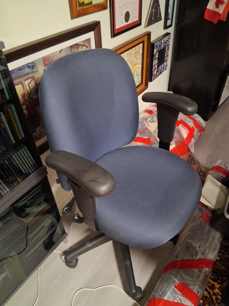 Blue Office Chair and Office Desk Glass top - photo 2
