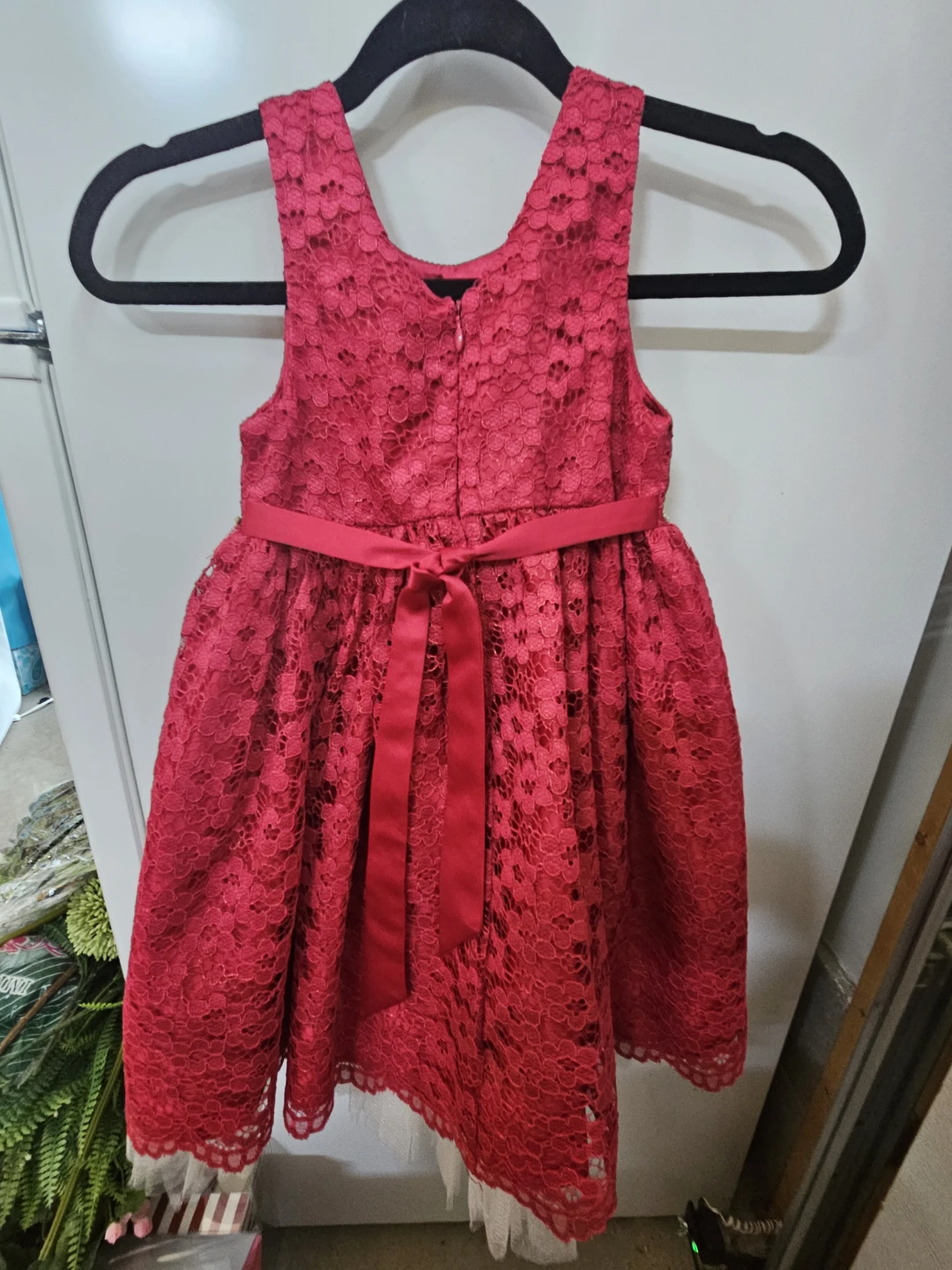 Girls' Red Lace Dress, 5T - photo 2