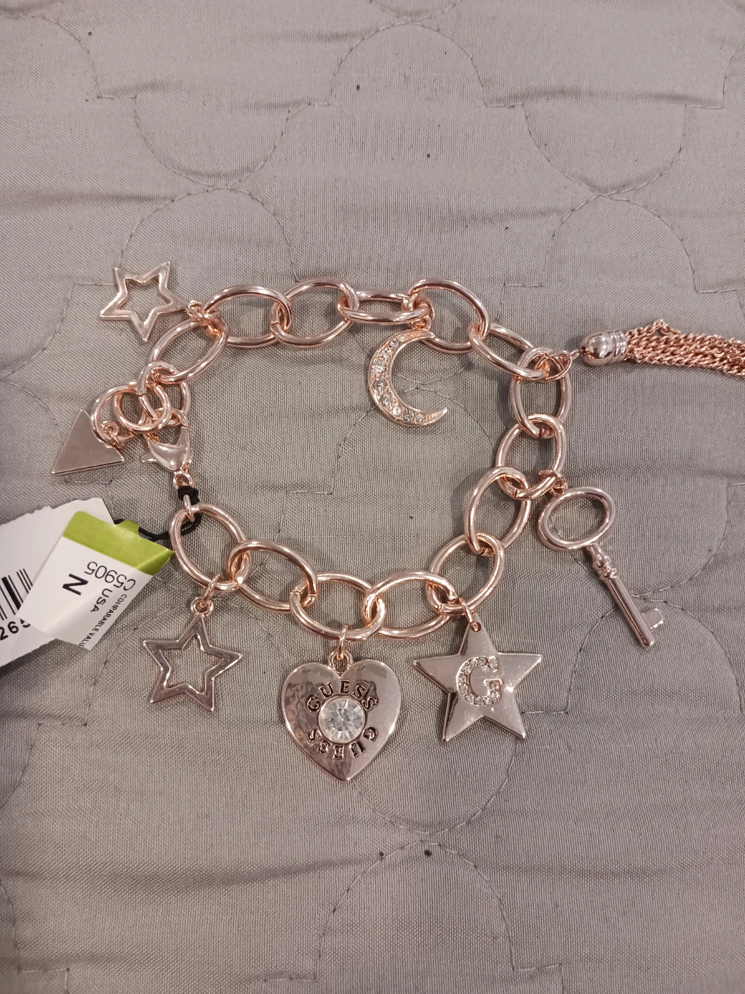 Guess Rose Gold Charm Bracelet