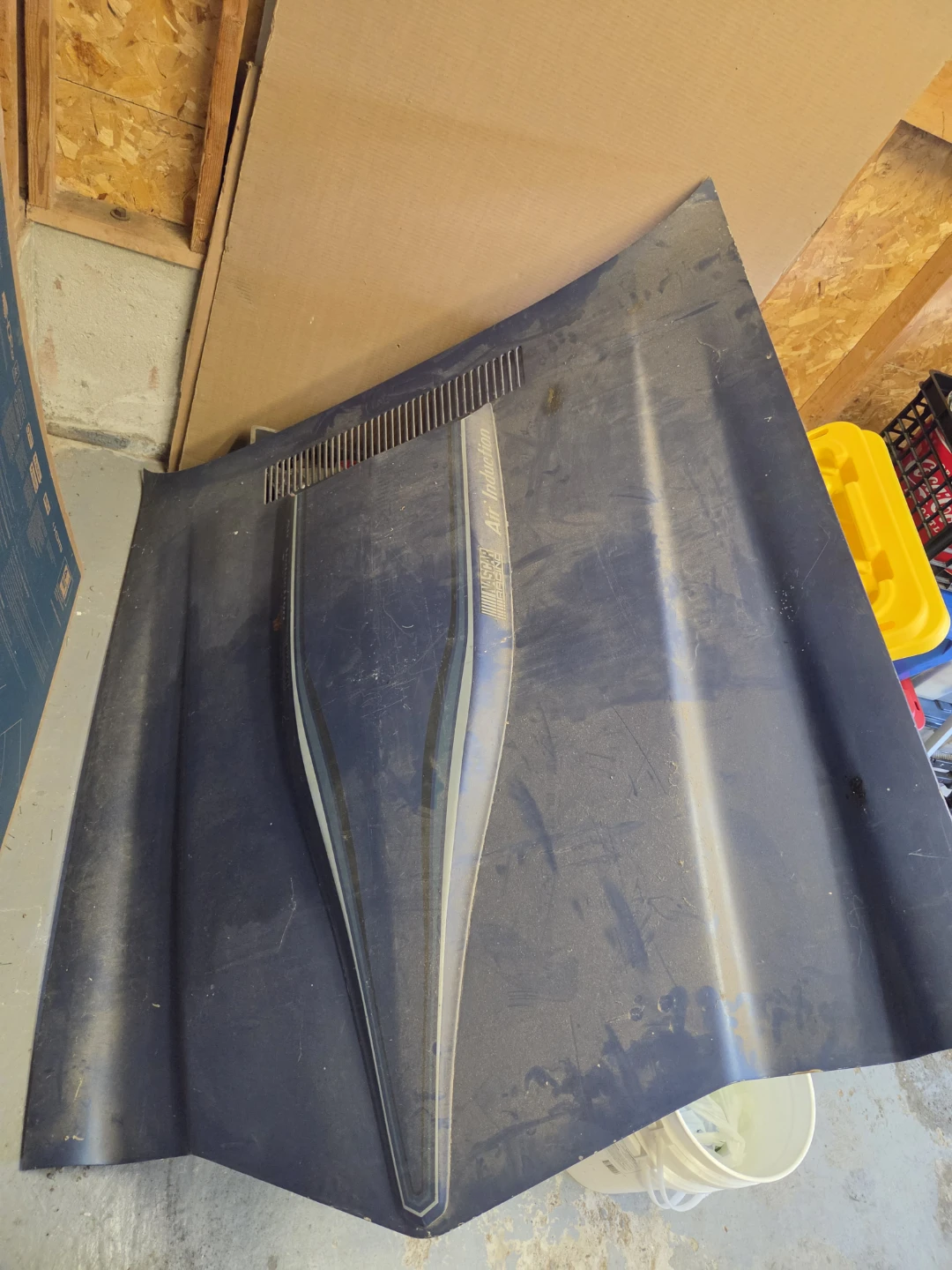 Blue Car Hood with Air Induction