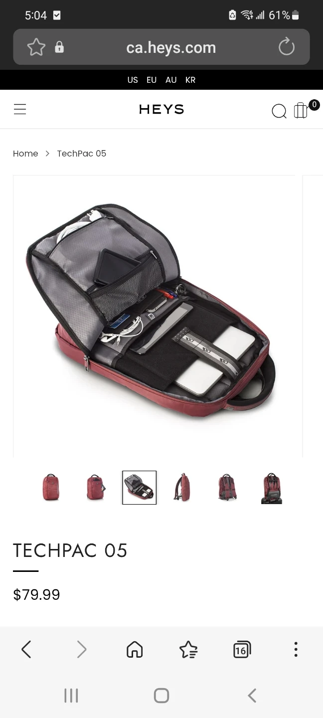 Heys TechPac 05 Backpack - Burgundy - photo 2