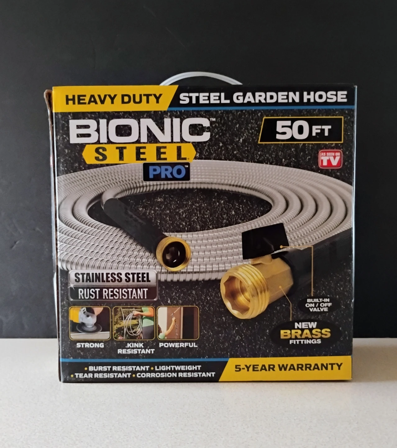 50’ HEAVY-DUTY BIONIC STEEL “PRO” GARDEN HOSE