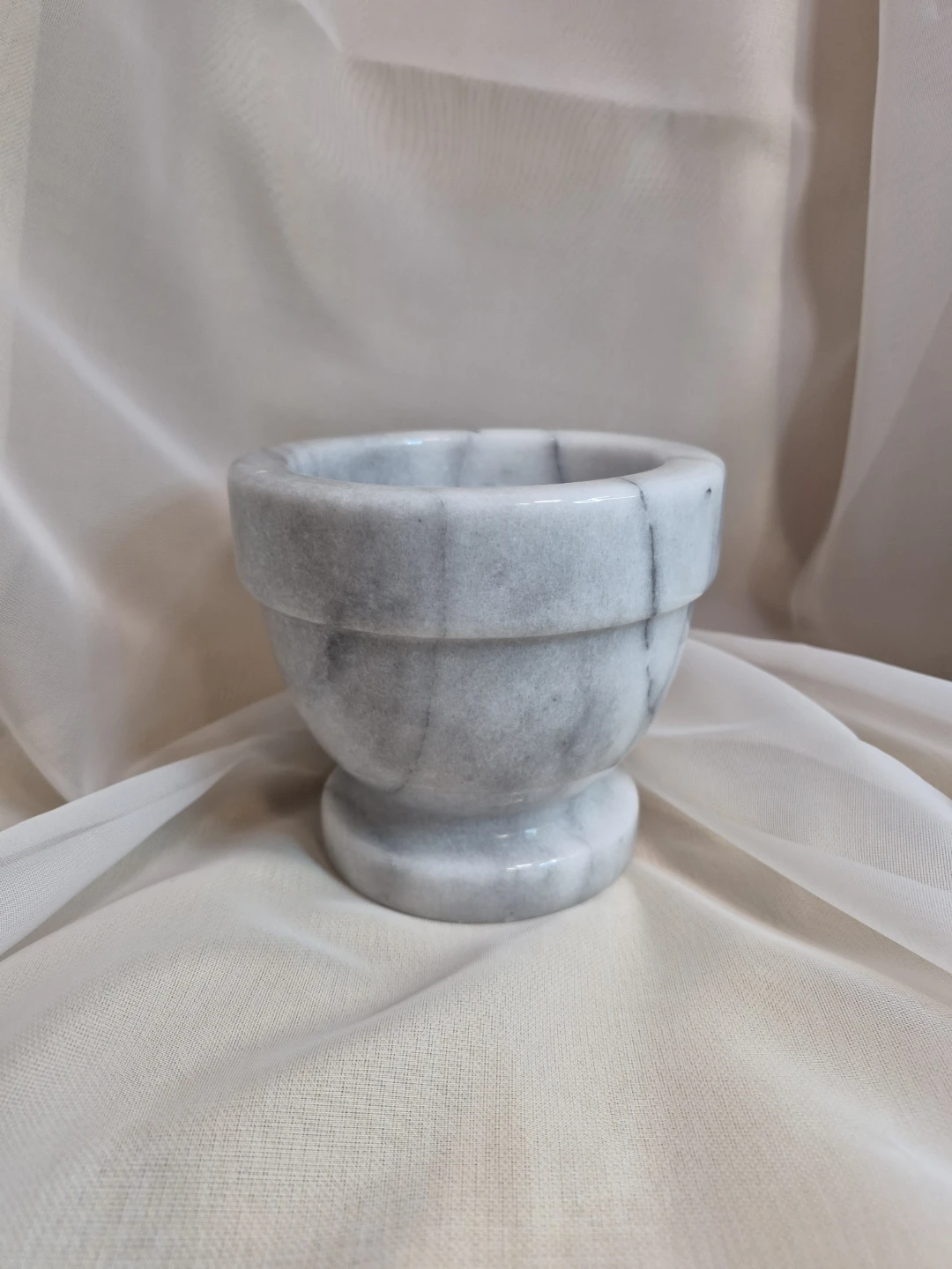4 1/4" x 4 3/4" Heavy Marble Mortar - Marble Bowl - Marble Decor - photo 4