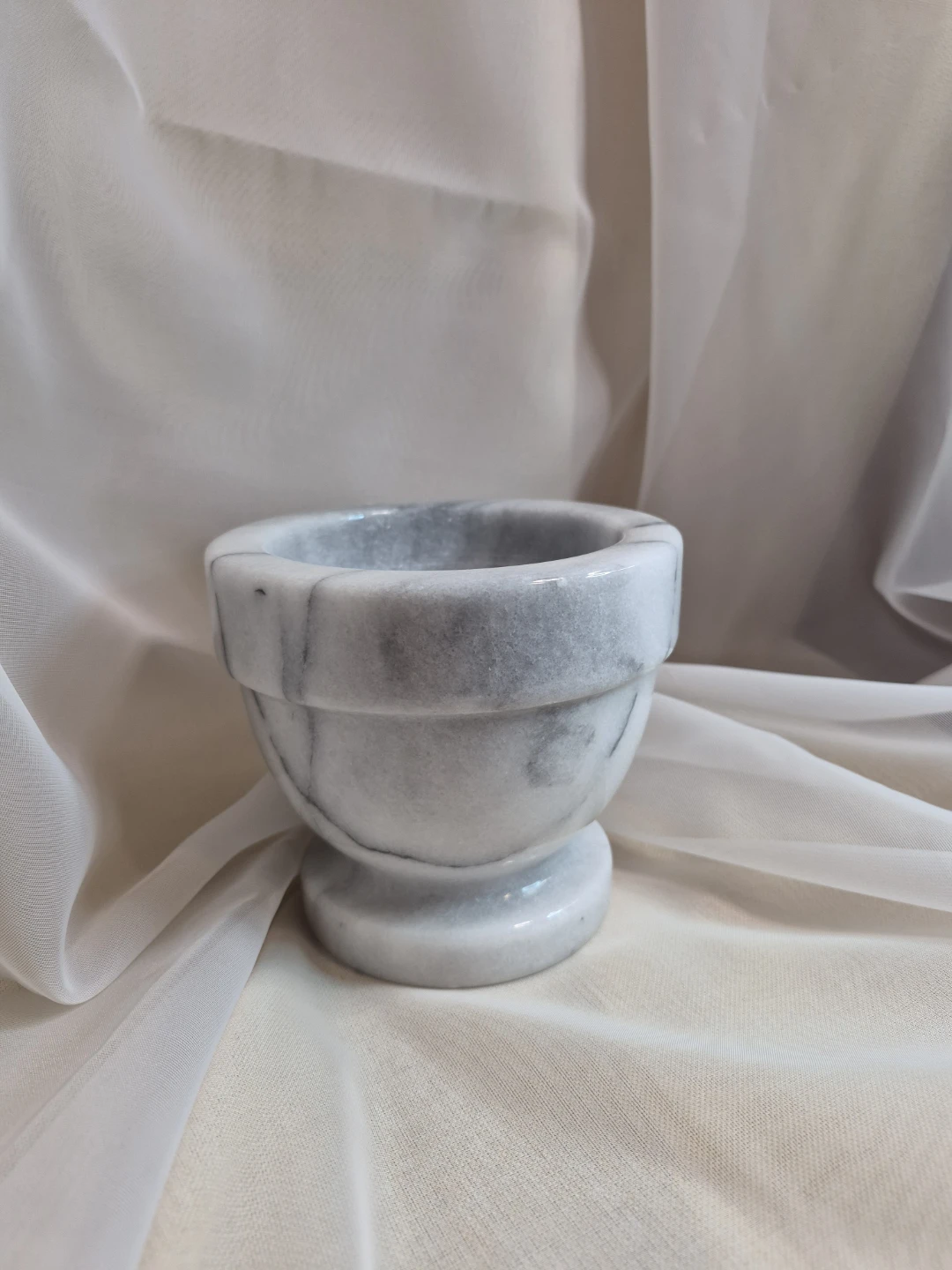 4 1/4" x 4 3/4" Heavy Marble Mortar - Marble Bowl - Marble Decor - photo 5